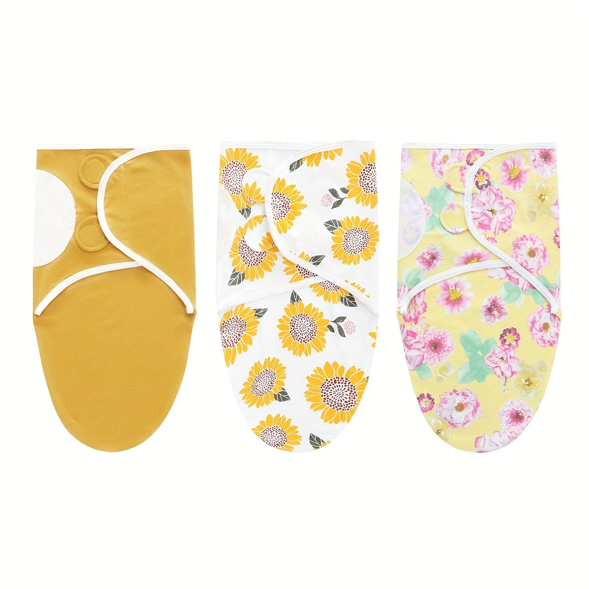 3-Pack Newborn Swaddling Blankets - Womb-Like Wrap Design – view 6
