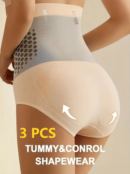 3-Pack Women's High-Waist Shapewear Briefs - Firm Tummy-Control Smoothing – view 5