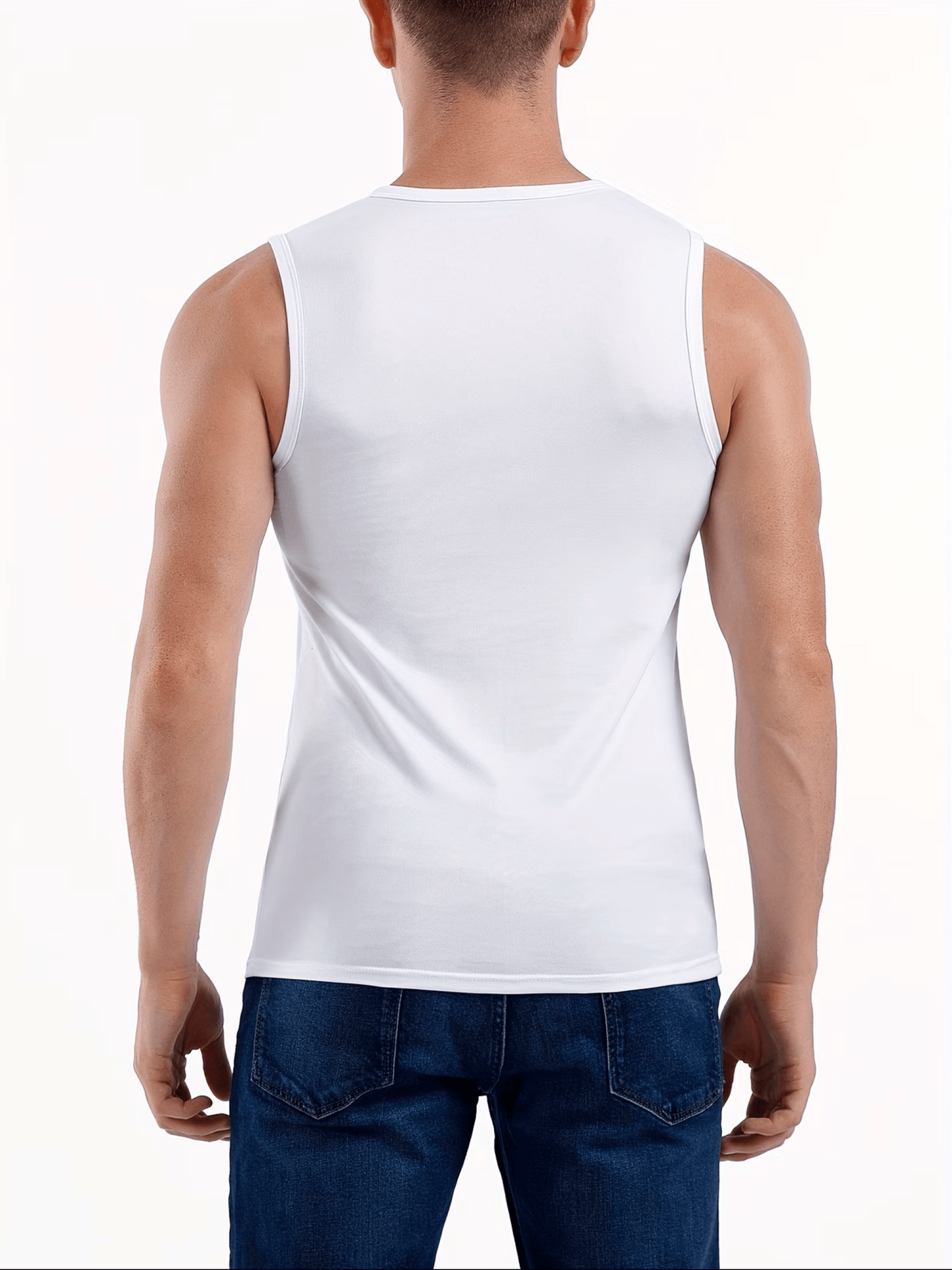 3 pieces of Summer Men'S Heavy Cotton Breathable Vests Sleeveless Tops Suitable – view 2