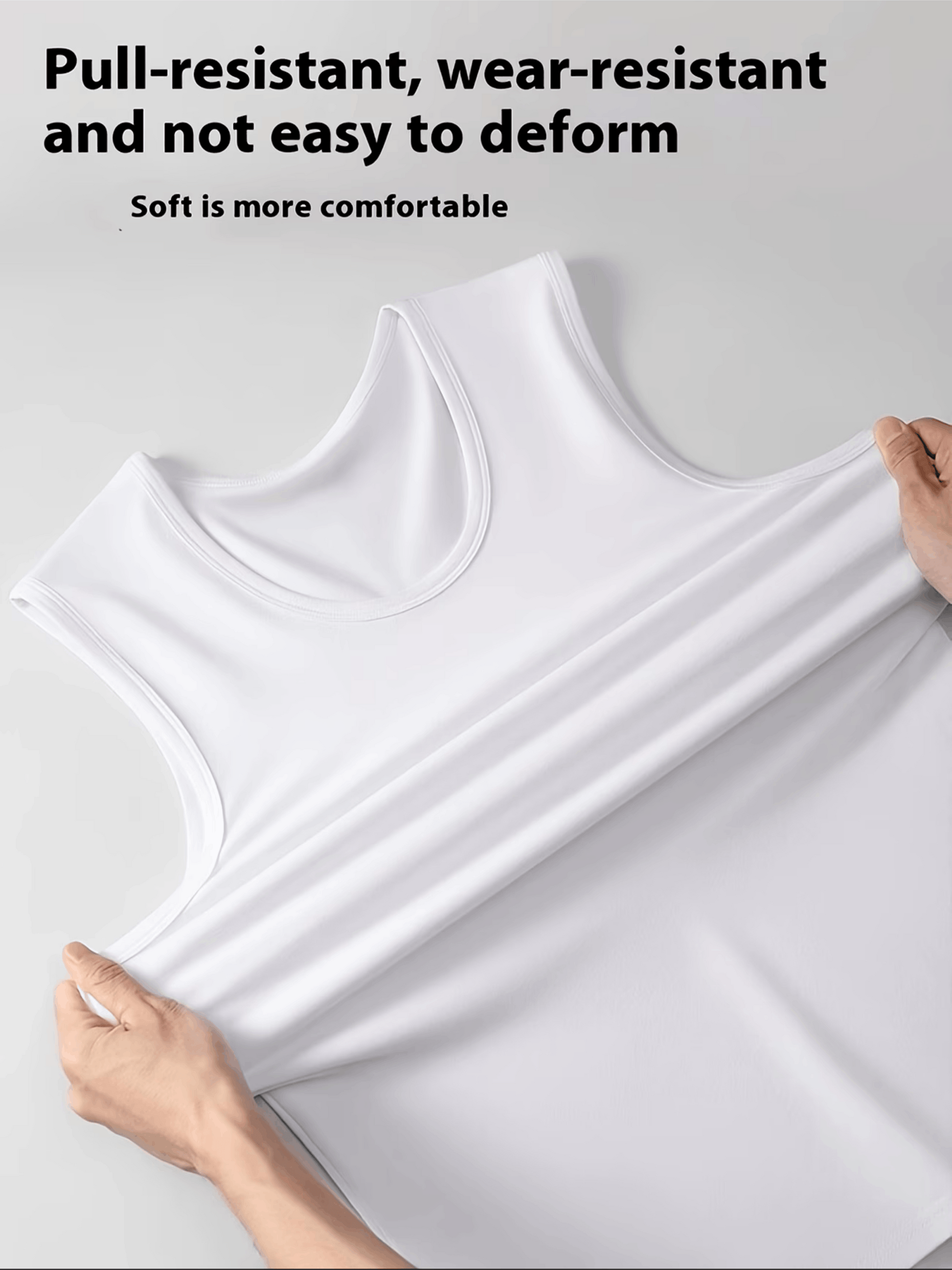 3 pieces of Summer Men'S Heavy Cotton Breathable Vests Sleeveless Tops Suitable – view 3