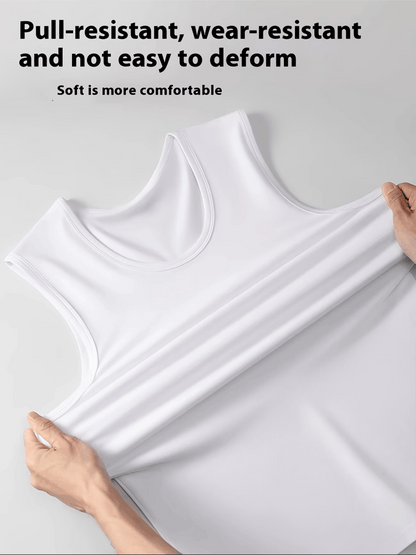 3 pieces of Summer Men'S Heavy Cotton Breathable Vests Sleeveless Tops Suitable – view 3