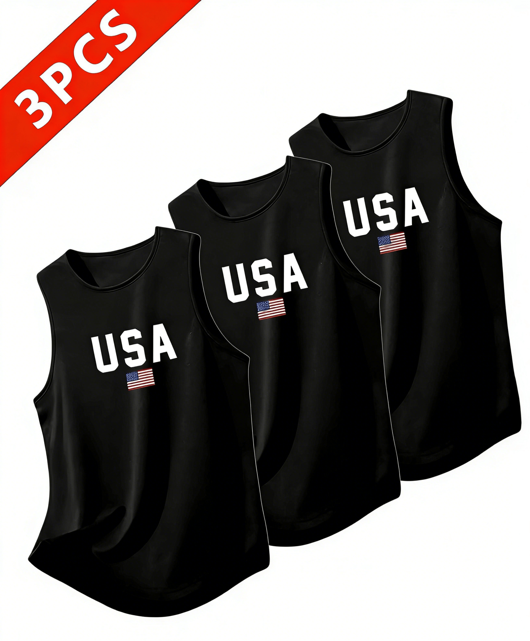 3 pieces of Summer Men'S Heavy Cotton Breathable Vests Sleeveless Tops Suitable – view 8