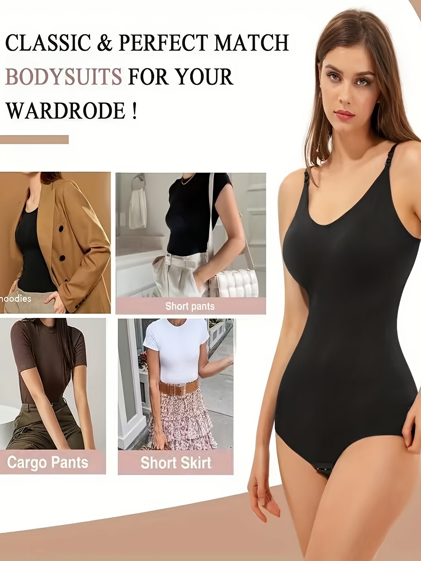 3 Seamless Shapewear Bodysuits with Functions Of Abdominal Compression Hip Lifting – view 8