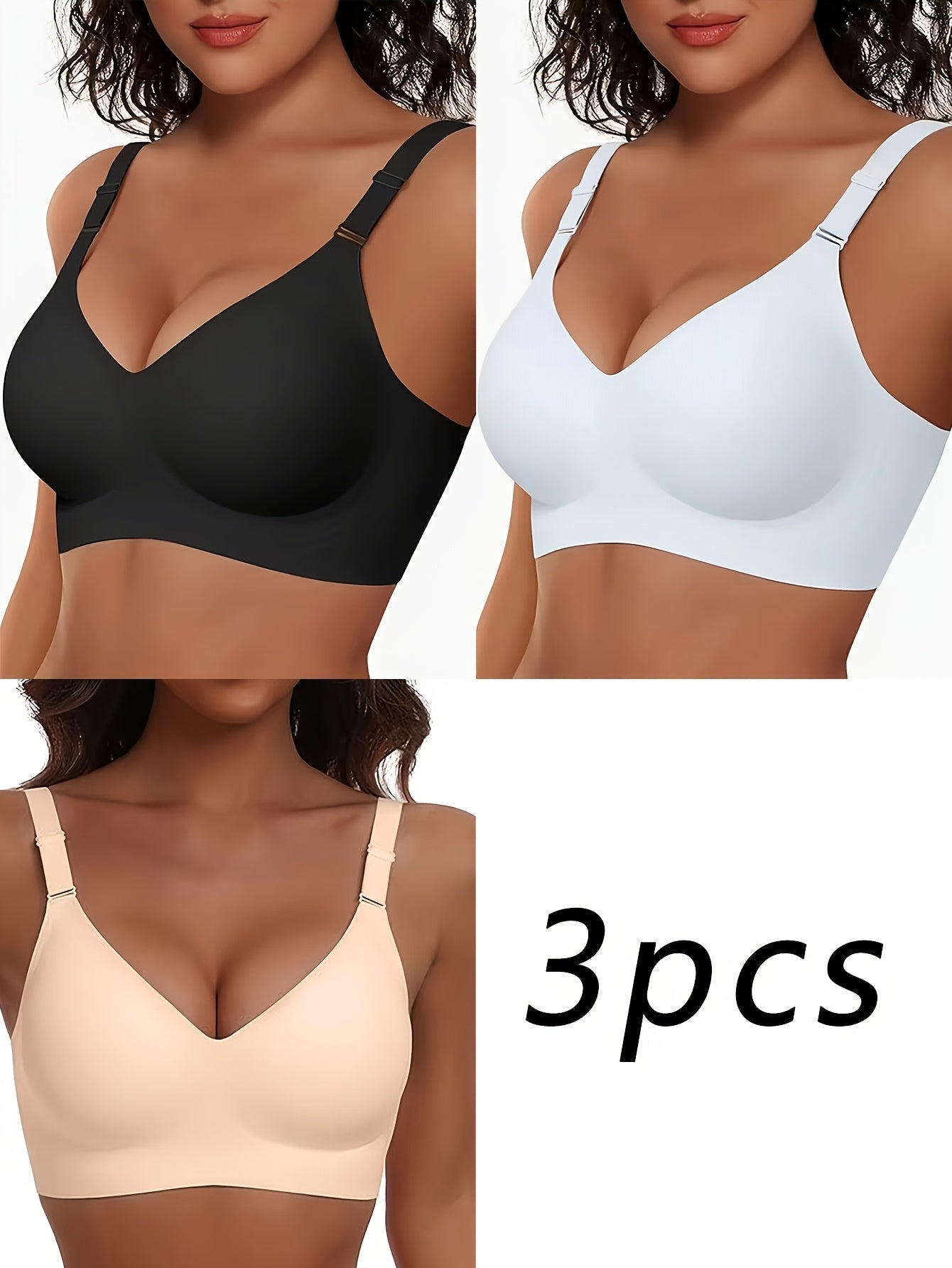 3 Women'S Jelly Bras Seamless And Traceless Comfortable And Soft With Supportive – view 6