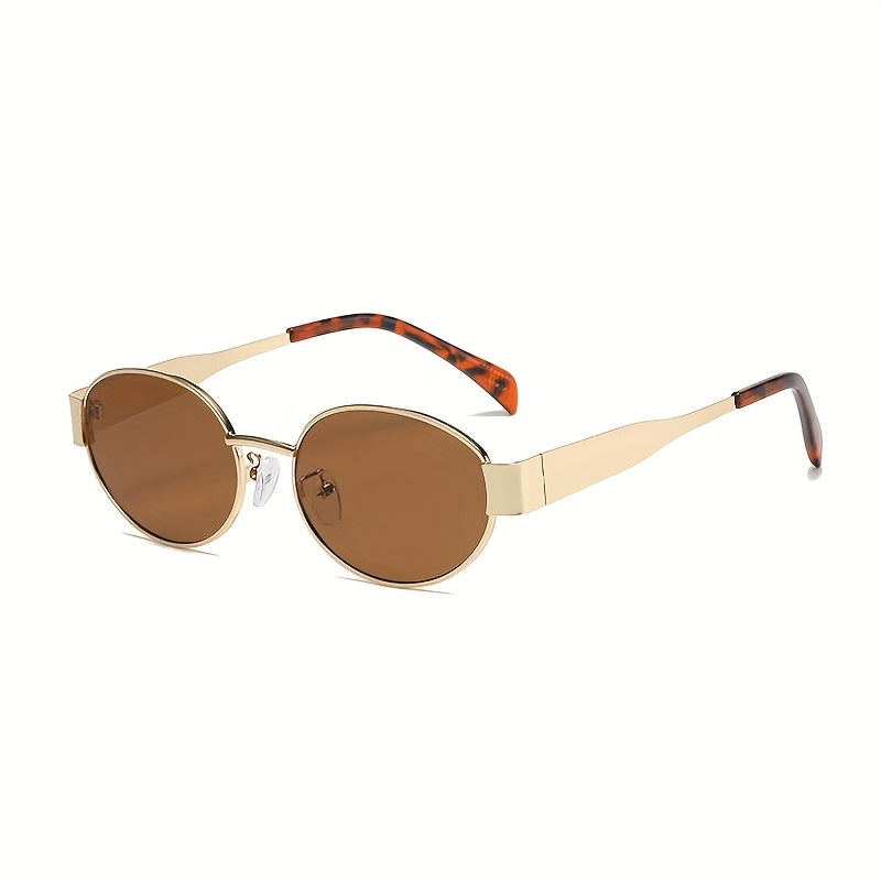 Retro Oval Sunglasses 2 Pack Metal Frame Vintage Fashion Eyewear Unisex Men Women Daily Wear Travel Beach UV Protection Trendy Shades