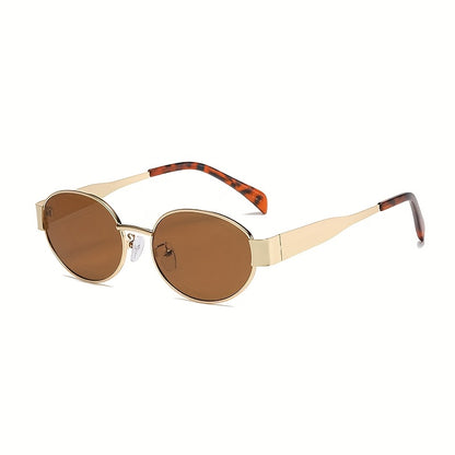 Retro Oval Sunglasses 2 Pack Metal Frame Vintage Fashion Eyewear Unisex Men Women Daily Wear Travel Beach UV Protection Trendy Shades