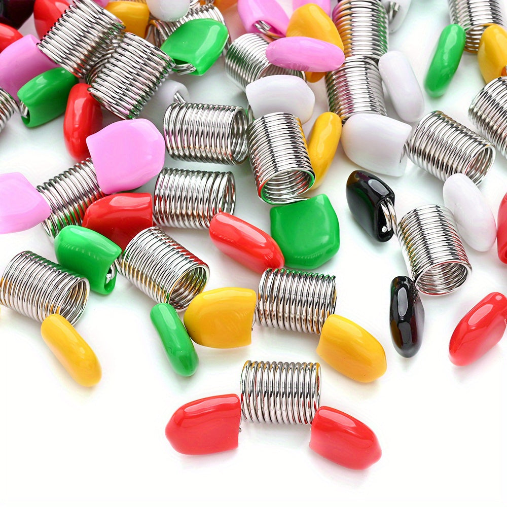 30pcs 13x24mm/ 16x35mm Random Color Beading Spring Clip Jewelry Making Tools, Anti-Drop Craft Clips For Sewing & Handicrafts, Ideal For Beginners & Enthusiasts