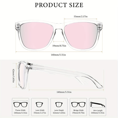 Polarized Sunglasses for Women 3 Pack - Trendy Gradient Fashion Shades in Ice Blue Purple Pink Black Brown, Stylish UV Protection Eyewear for Shopping Street Photography Decoration Daily Wear