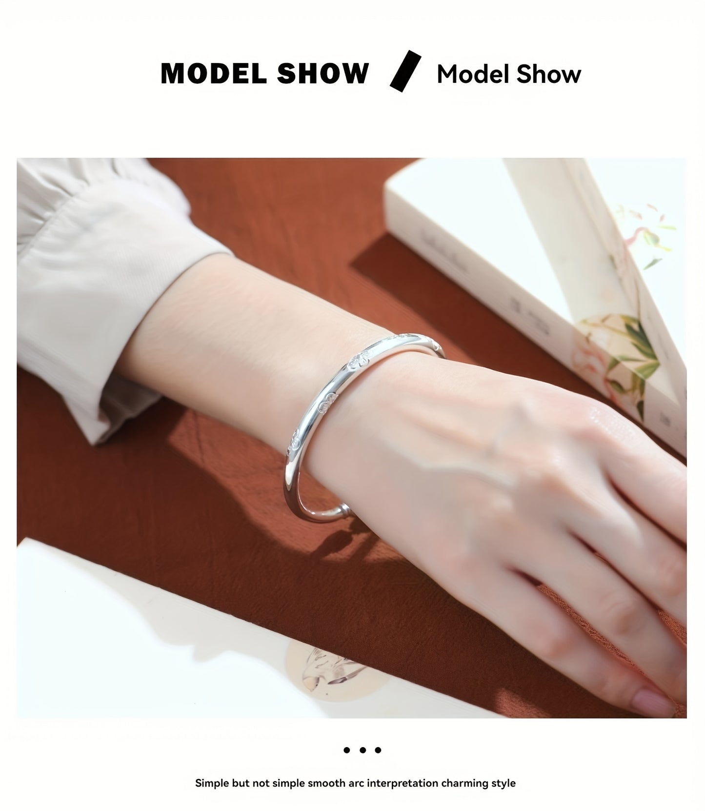 S999 Sterling Silver Bracelet for Women — Tribal Style Minimalist Bangle, Everyday Wear & Gift, Mother's Day Jewelry, All Seasons Fine Silver Cuff