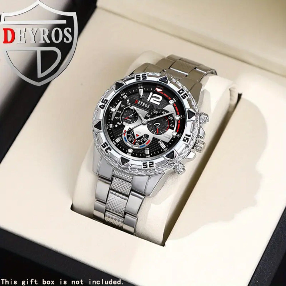 Set of 6 Men'S Watches, Stylish Classic Luxury Quartz Analog Timepieces in Stainless Steel, Perfect Gift Option for Men'S Wrist Watch, Reloj Para Hombre