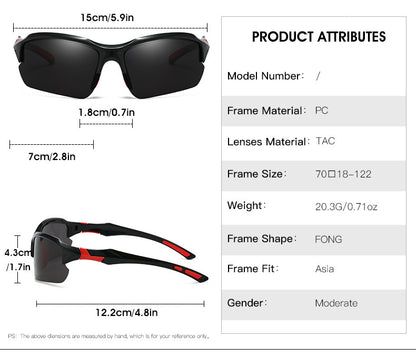 Sport Sunglasses Polarized Half Frame Lightweight UV Protection for Men Women – Skiing Driving Running Fishing Cycling Outdoor, Available in 3-Pack or 10-Pack Bulk Set