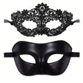 Flongo Couple 2pcs Masquerade Masks Venetian Costume Ball Cosplay Party Mask for Halloween