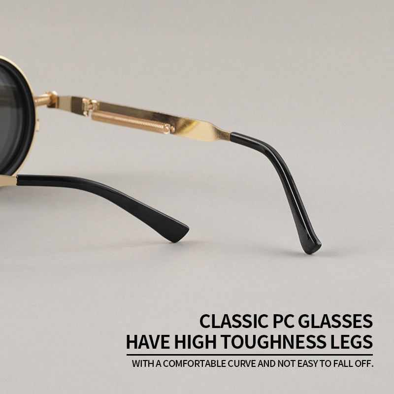 Industrial Punk Style Rotating Dimming Fashion Glasses, Spring Temple, Rotating Dimming, Flexible Adaptation to a Variety of Scenes, High Fashion