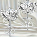 1 Pair Of 1 Carat Moissanite 925 925 Silvery Plated Stud Earrings, Luxurious, Bohemian Chic Design, Simple And Elegant Accessories for Men And Women, Ideal Gift for Valentine's Day, Christmas, Birthdays, Anniversaries And New Year's Celebrations
