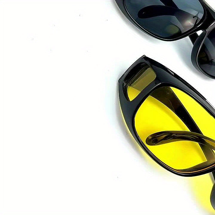 1pc/2pcs of Night Vision Wrap-Around Sunglasses for Driving, Suitable for Outdoor Sports Like Cycling, Fishing, And Hiking. Unisex Fashion Eyewear for Day And Night Use