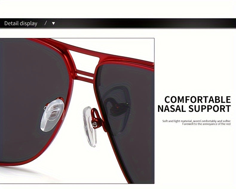 Full Rim Sunglasses Men Women Oversized 139mm+ Frame – TAC Gradient Lens UV Protection, Bold Fashion Eyewear for Formal Everyday Street Style, 4 Colors Red Black Gold Silver