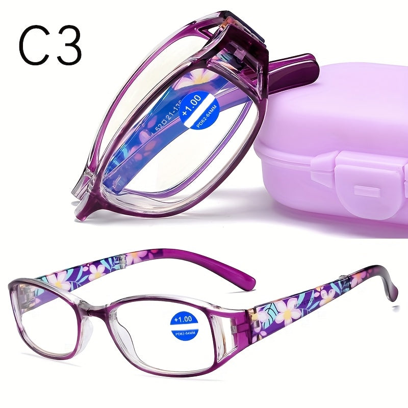 Folding Reading Glasses 3-Pack Unisex Elegant Business Style Mixed Colors Portable Compact Readers for Men and Women Strengths 1.0x to 4.0x All Face Shapes