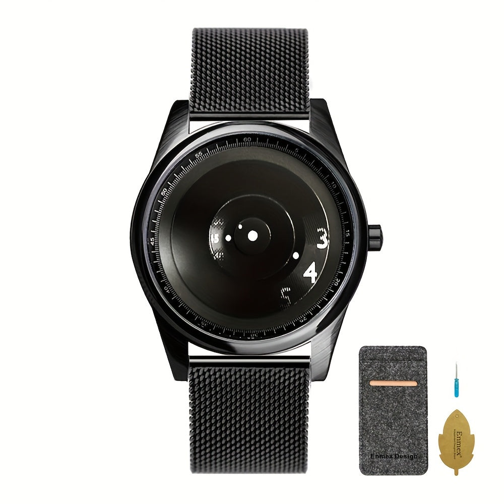 Cutting-Edge Design Unisex Watch, a Unique Pointerless Fashion Timepiece, Chic Wristwatch, Contemporary Watch, Avant-Garde Style, One-Of-A-Kind Timekeeper, Expertly Crafted, Long-Lasting Watch, Pointer-Free Wristwatch, Suitable for All Genders