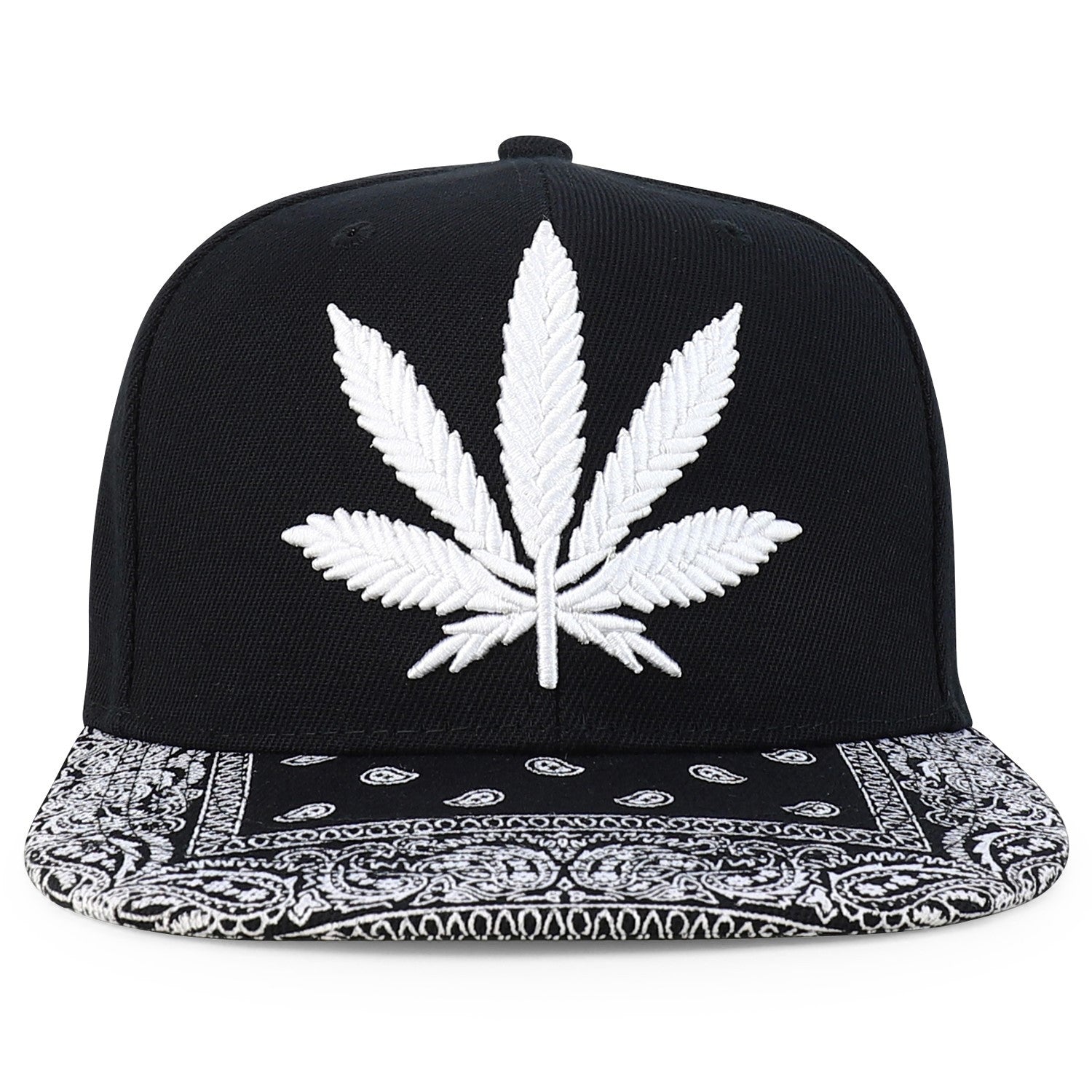 Rasta MJ Leaf 3D Embroidered Flat Bill Snapback Cap