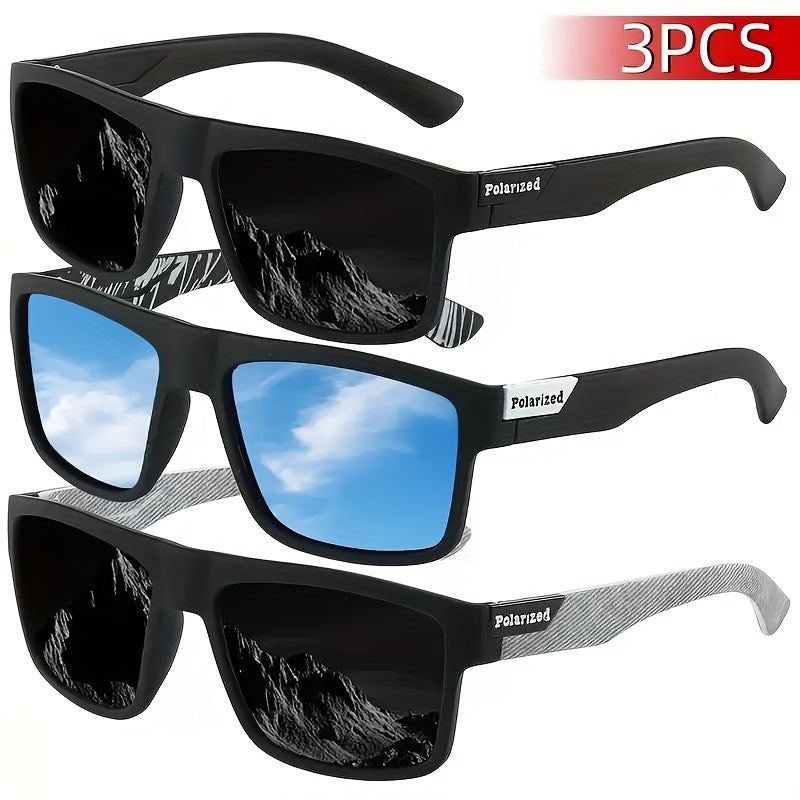 Polarized Sunglasses Set Couples 3 or 5 Pack - Retro Trendy PC Lens Metal Hinge Unisex Men Women Summer Matching Outfits Beach Driving