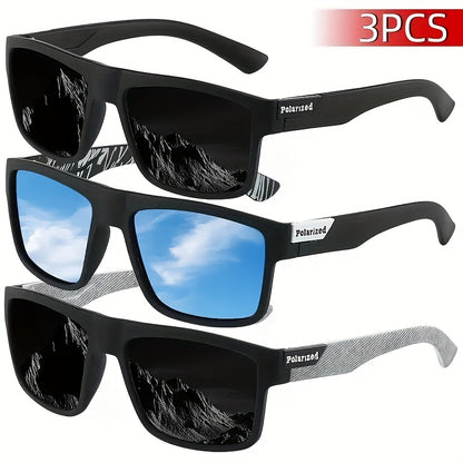Polarized Sunglasses Set Couples 3 or 5 Pack - Retro Trendy PC Lens Metal Hinge Unisex Men Women Summer Matching Outfits Beach Driving