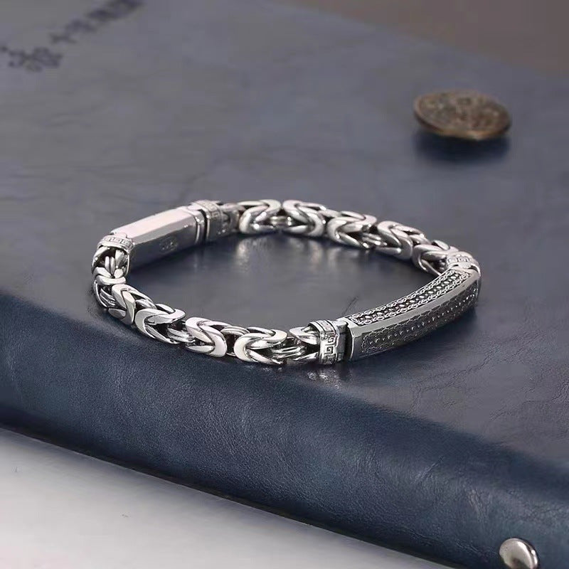 Sterling Silver Bracelet for Women 925 Vintage Bohemian Bangle Cuff Open Adjustable Wrist Jewelry Birthday Gift for Girlfriend Mom Wife