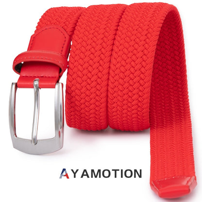 Ratchet Belt for Men & Women - Stretch Woven Elastic Braided, Auto Buckle, 32 Adjustments, Sizes S-XL, 5 Colors, Golf Wedding School Gift