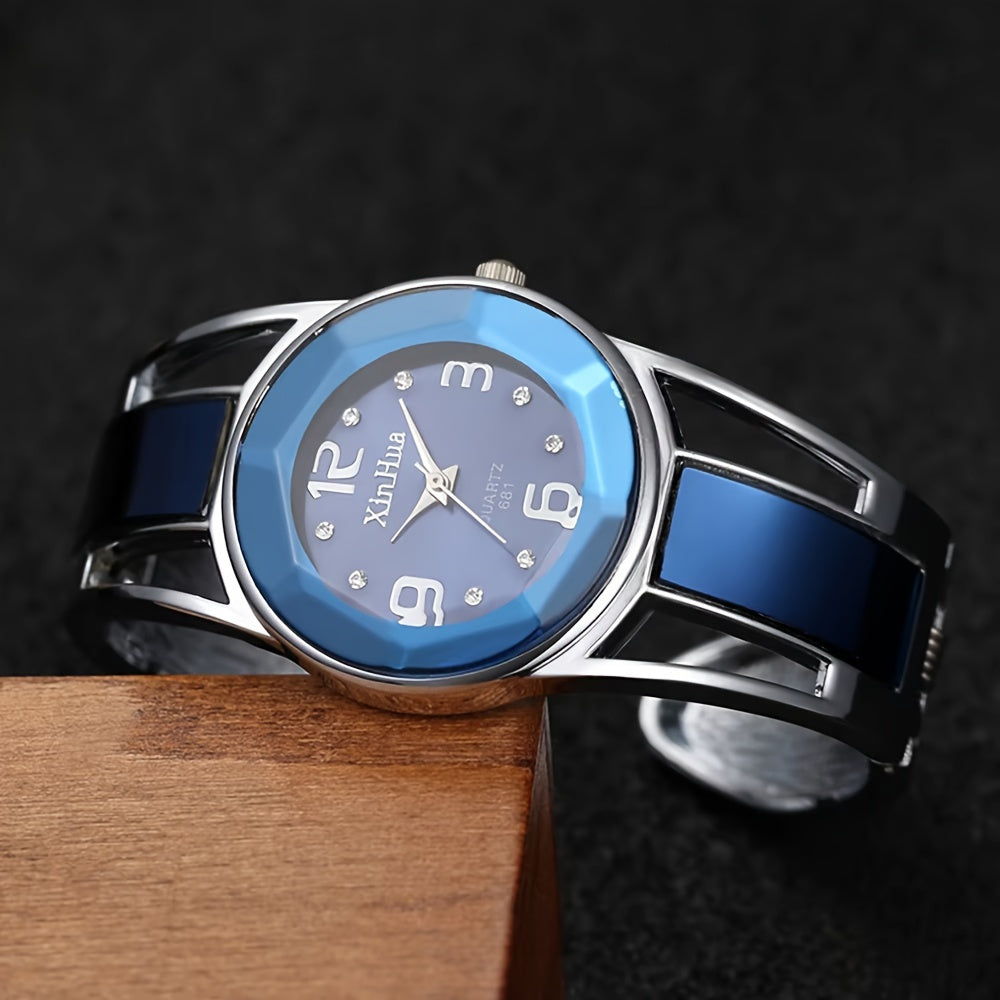 Elegant Women's Quartz Bracelet Watch - Vintage Style, Alloy Case & Band, Non-