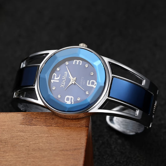 Elegant Women's Quartz Bracelet Watch - Vintage Style, Alloy Case & Band, Non-