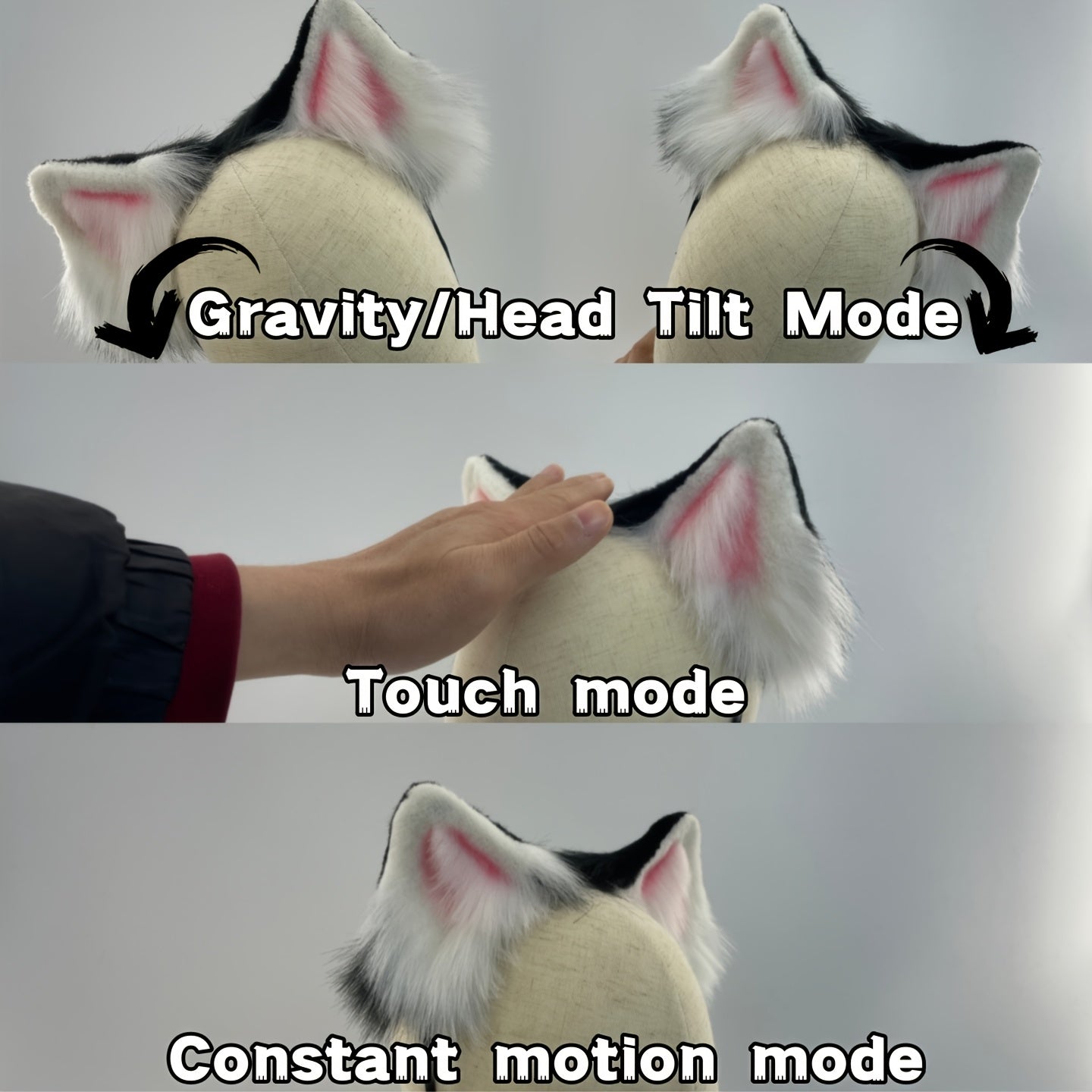 Costumes and Props. Super Cute Electric Ears: Discover Automatic and Touch - Responsive Petting Modes Cosplay Cat Fox Ear Detachable, Replaceable, Rechargeable