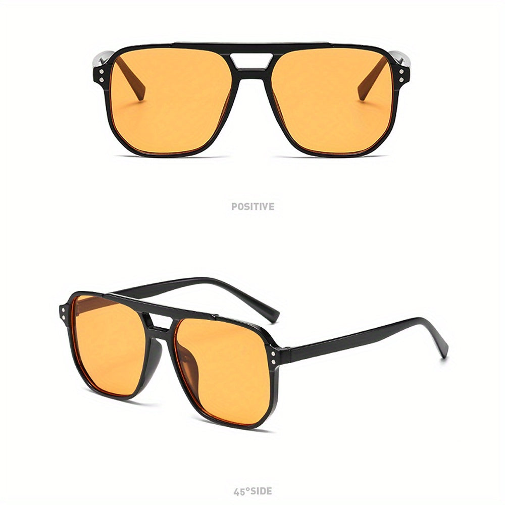 Rectangular Sunglasses Women 3 Pack Leopard Print Dual Bridge Reflective Lens PC Frame Fashion Eyewear Daily Wear Summer Festival Birthday Gift for Her
