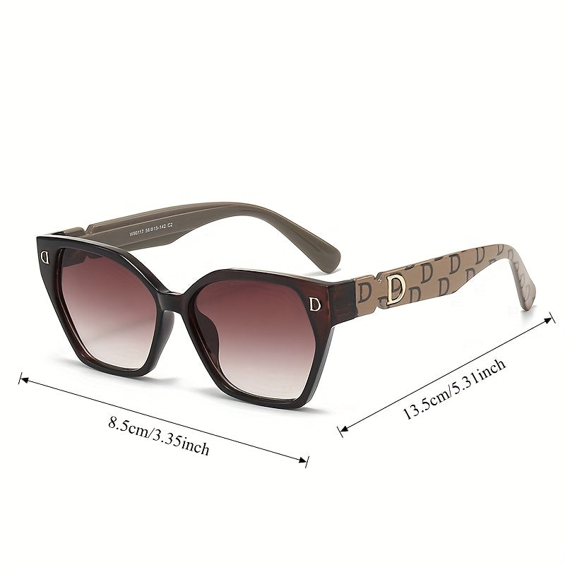 Men's & Women's Cat Eye Glasses - Plain (No  Needed) with Cat-Eye Slanting Eyes Design, Rectangular Frame for Everyday Commuting, Casual & Office Wear - Modern Simple Style for short/long faces