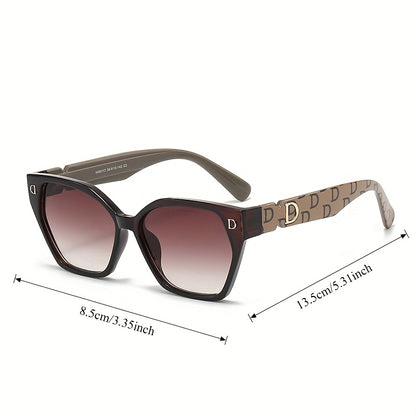 Cat Eye Glasses Non-Prescription for Women Men, Trendy Cat-Eye Slanted Frame Fashion Eyewear, Rectangular Lightweight Frames for Office Commuting Casual Daily Wear — Modern Style for All Face Shapes, 7 Colors