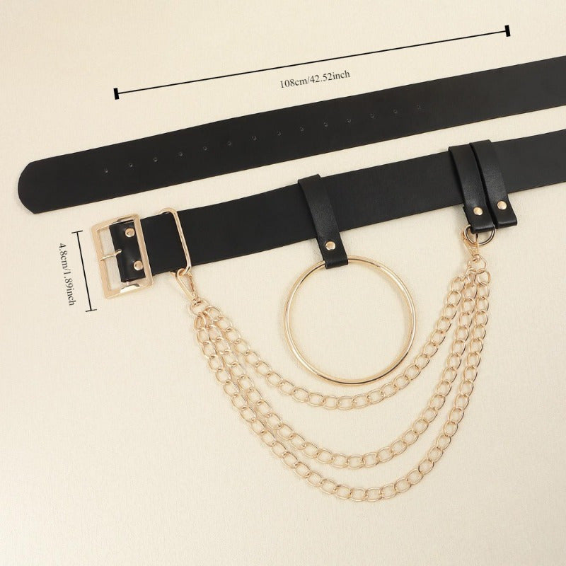 Designed for Street Punk Women! Chain Decorative Stylish Belts to Add Color to Dresses and Jeans
