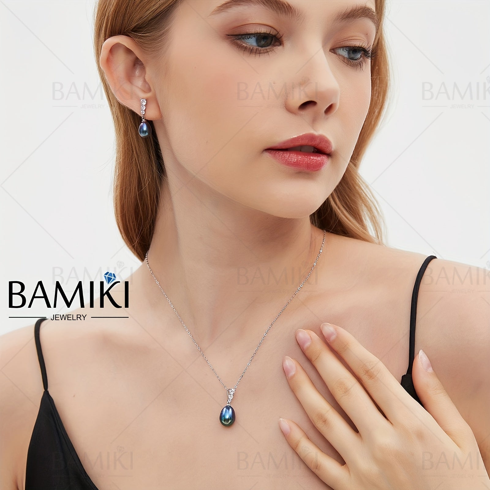 S925 Silver 3.4G, Total Product Weight (8.97G). Sea Salt Cultured Pearl/ Freshwater White Pearl Set Pendant, Pearls 9-10MM