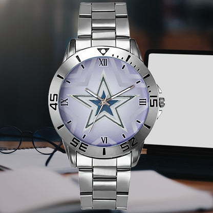 Men's Stainless Steel Quartz Watch – Classic Round Dial Analog Wristwatch for Daily Wear, Casual Business Style, Perfect Gift for Him
