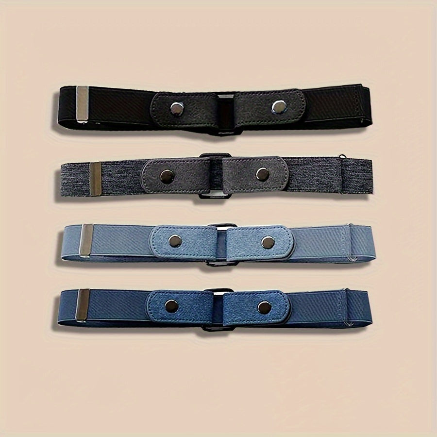 A Set of Four Elastic Belts That Are Discreet, Suitable for Both Casual And Formal Attire, Featuring a Vintage Design for Women. Perfect for Daily Commutes, Birthdays, Thanksgiving, Valentine'S Day, Graduation Parties, Holiday Celebrations