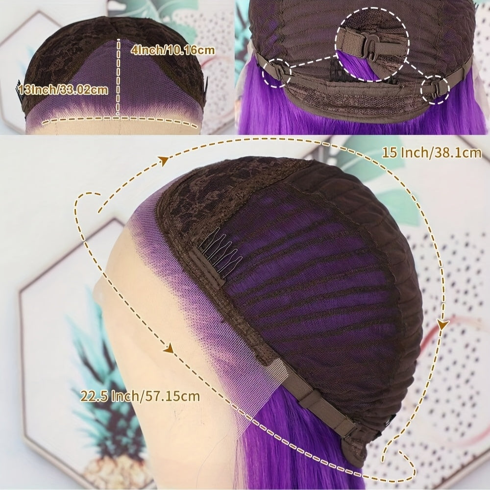 Clothing Wig, Women's Black Lace Bangless Wig - Heat-resistant Synthetic Fiber 150% Density Wavy Headband, Natural Styling Design, Suitable for Daily Travel and Quick Hairstyle Changes, Various Skin Tones, Smooth Texture