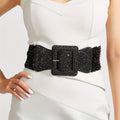 1 Stylish Simple Butterfly Style Buckle Wide Girdle Exquisite Gift INS French Fashion Trend Gift Daily Commuting Party Party to Wear to Send Friends a Family Gift (OPP Bag)