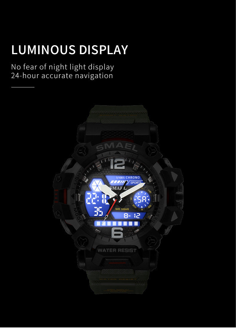 Smael'S Tactical Men'S Sports Watch Features a Military Design, Is Waterproof, Includes a Night Light, Alarm, Calendar, 24-Hour Indicator, And Displays The Week And Month, Making It Ideal for Outdoor Adventures