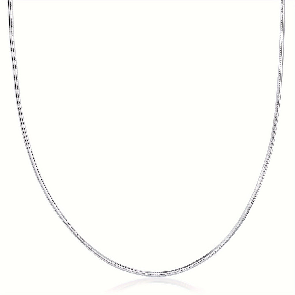 925 Sterling Silver Flexible Snake Chain Necklace for Men And Women, Available in 1MM And 2MM Thicknesses, in Lengths of 16, 18, 20, 22, And 24 Inches