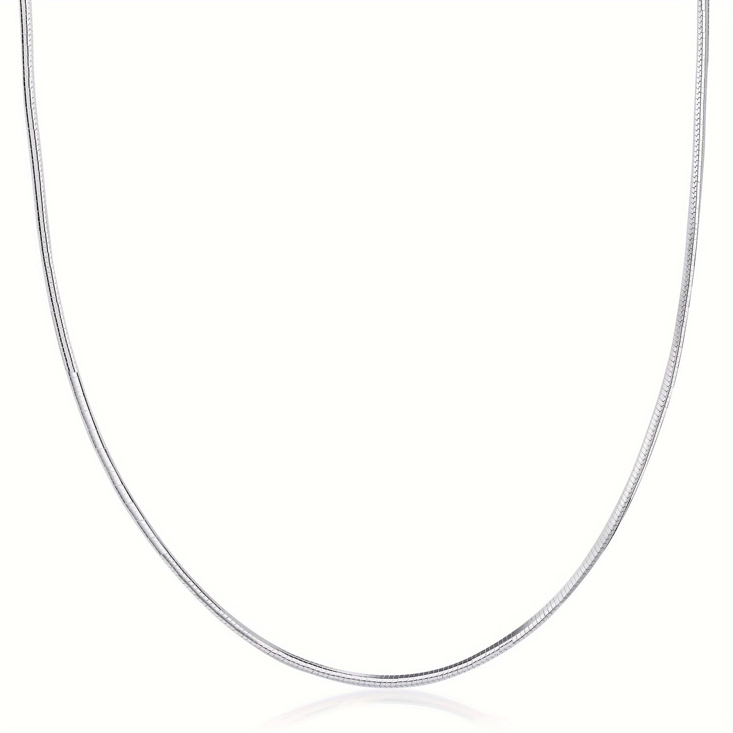 Snake Chain Necklace 925 Sterling Silver - Flexible Serpentine Chain for Men Women 1MM 2MM 16 18 20 24 Inch Dainty Silver Necklace Daily Wear Gift