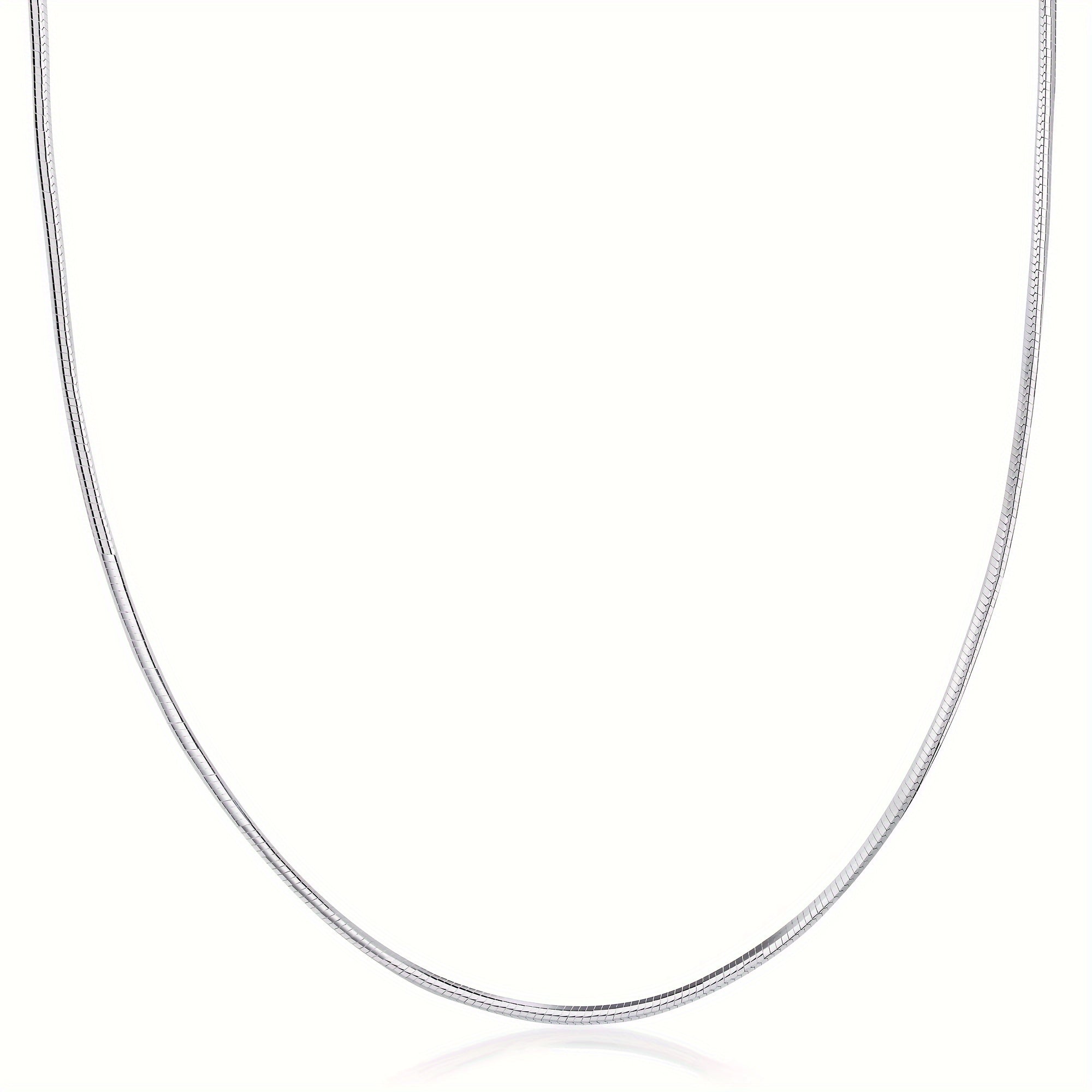 925 Sterling Silver Flexible Snake Chain Necklace for Men And Women, Available in 1MM And 2MM Thicknesses, in Lengths of 16, 18, 20, 22, And 24 Inches