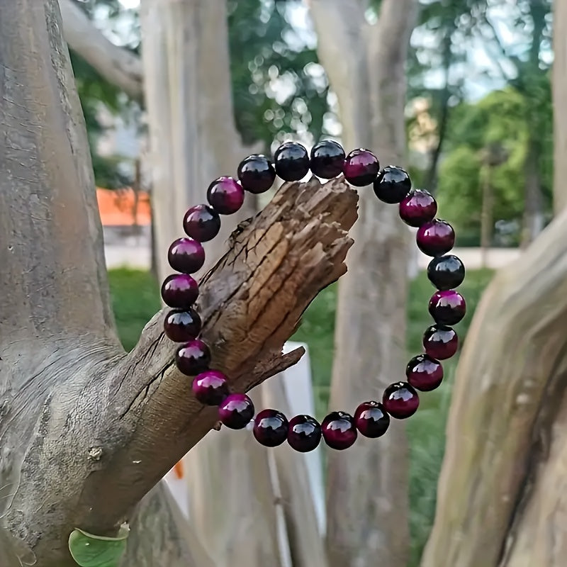 Set of 8 Bracelets Made from 8Mm Tiger Eye Stones - Crafted by Hand, Fashionable And Long-Lasting, Ideal for Everyday Use - Designed for Everyone - an Excellent Present for Valentine'S Day, Birthdays, Or Any Special Event