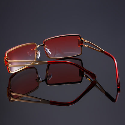 Oversized Square Glasses for Men Women – Extra Large Luxury Gradient Ombre Retro Party Eyewear, Decorative Statement Frames for Festival Halloween Costume, Includes Cleaning Cloth