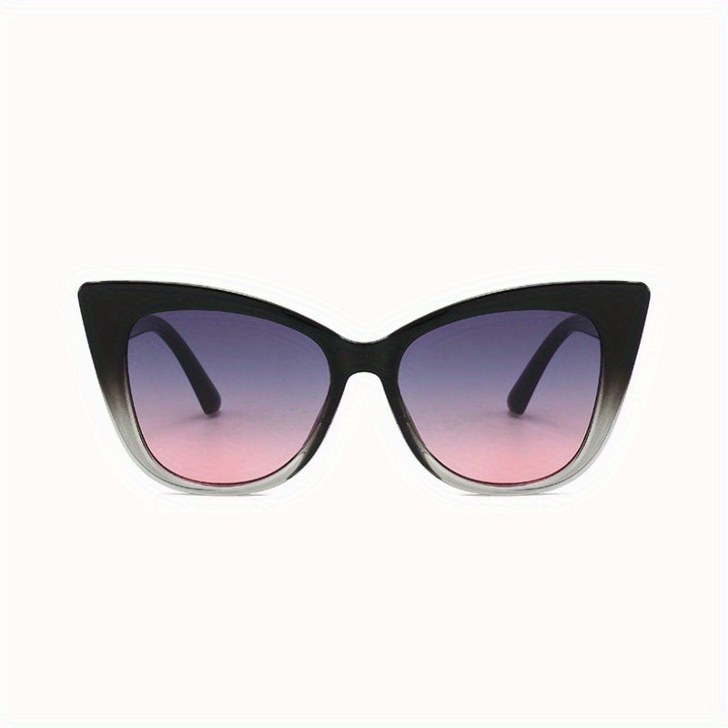 Cat Eye Sunglasses for Women, Y2K Retro Luxury Fashion Glasses with UV Protection, Trendy Vintage Design for Beach Vacation Cruise Party — Includes Protective Case & Cleaning Cloth
