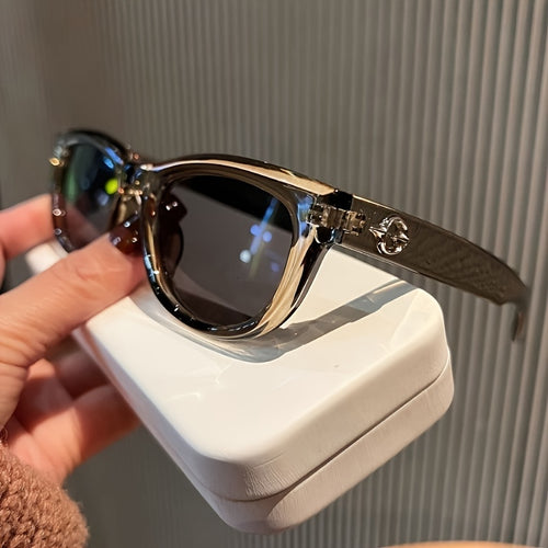 1 Pair of Classic Male and Female Driving Glasses, Designer Polycarbonate Frame, Resin Lenses, Fashionable and Fashionable Glasses, Including Glasses Cloth Glasses Case, Fashionable Glasses Storage Box