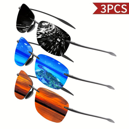 Polarized Sunglasses for Men – 3 or 6 Pack, UV400 Protection, Anti-Glare HD Lenses, Ultra-Light PC Frame, Scratch-Resistant Driving & Outdoor Eyewear, Bulk Value Gift Set
