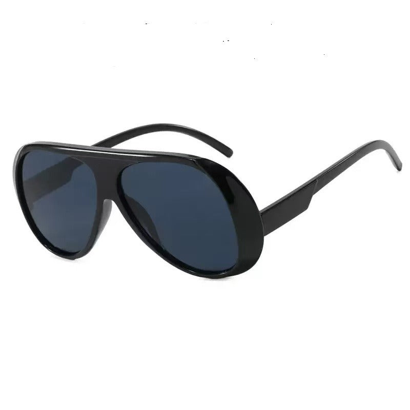 Oversized Sunglasses for Big Faces Men Women – Retro Large Frame Vintage UV400 Fashion Eyewear, Strong Light Blocking Unisex Trendy Glasses, Leopard Transparent Orange Styles