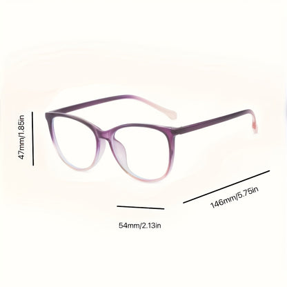 Blue Light Blocking Glasses Women Full Rim Metal Hinge Lightweight Anti Blue Light Computer Glasses Gradient Lens Fashion Eyewear for Screen Work Photography Everyday Gift for Women